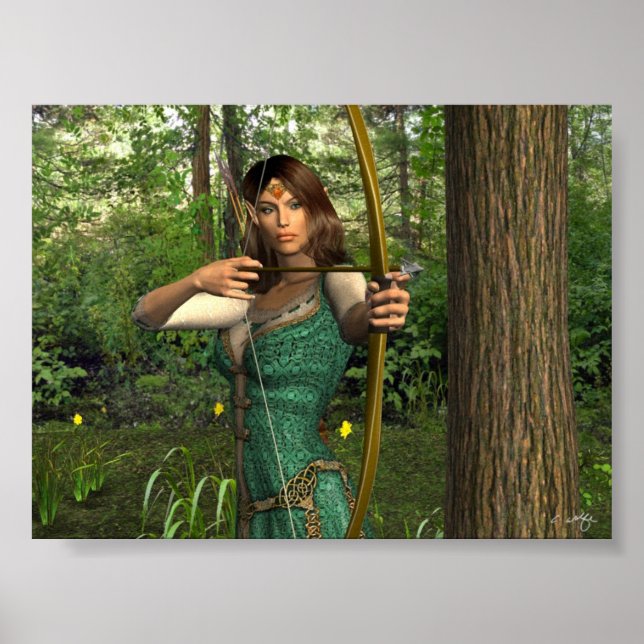 'Elven Archer' Print (Front)