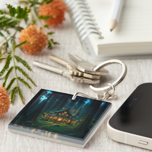 Elven Glade Castle Key Ring (Front Right)