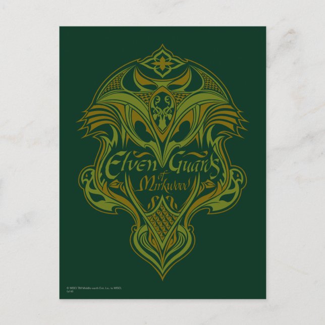 Elven Guards of Mirkwood Shield Icon Postcard (Front)