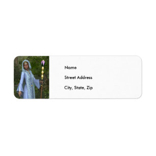 Elven Maiden in Blue Return Address Label