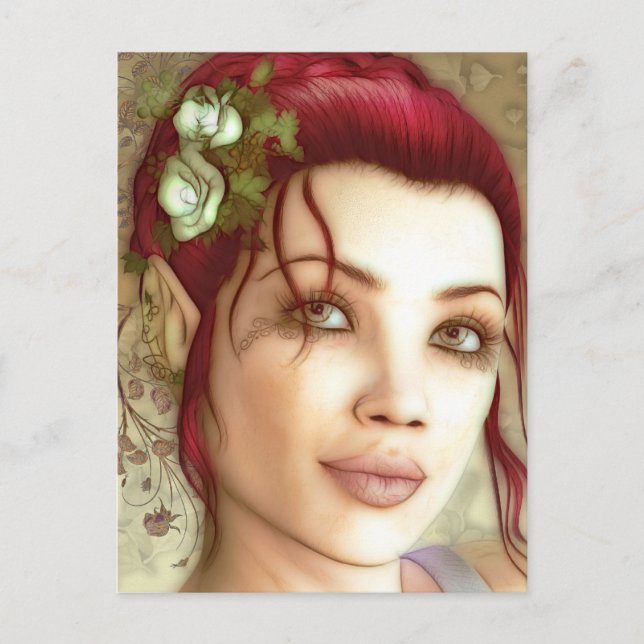 Elven Princess Fantasy Art Postcard (Front)