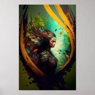 Elven Ranger Fantasy Poster D&D Art 3