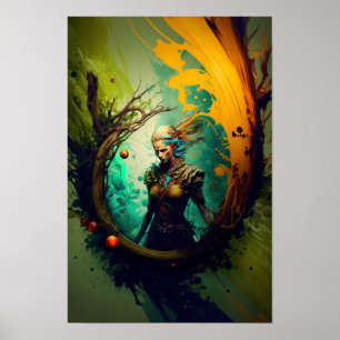 Elven Ranger Fantasy Poster D&D Art 5