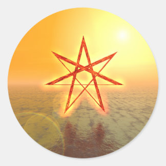Elven Star 01 Classic Round Sticker