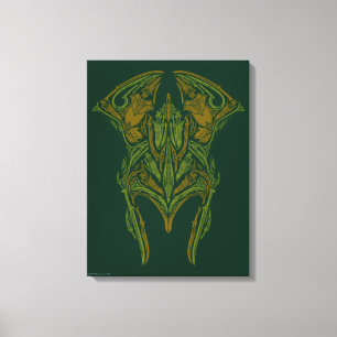 Elven Weapons Helmet Icon Canvas Print
