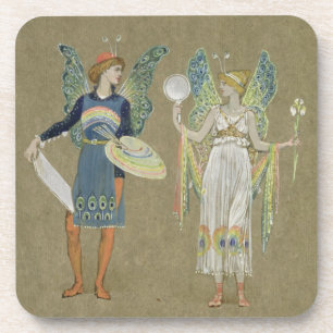 Elves and Fairy Painters, from 'The Snowman' 1899 Coaster