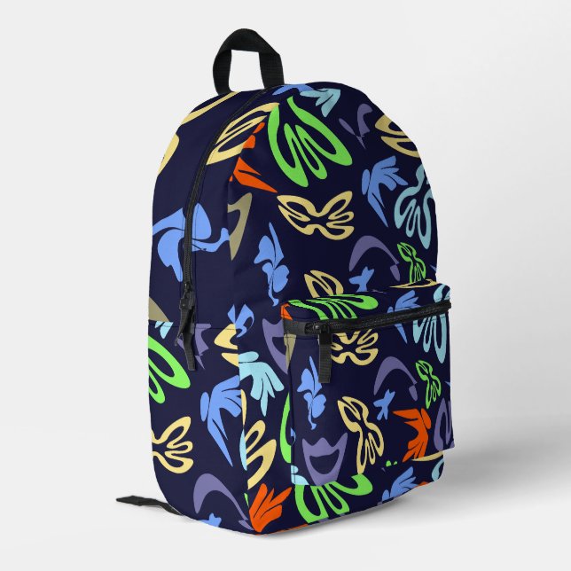 Elves, Butterflies and Masks 4 Printed Backpack (Back Corner Left)