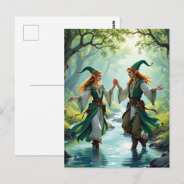 Elves Dancing Postcard (Front/Back)