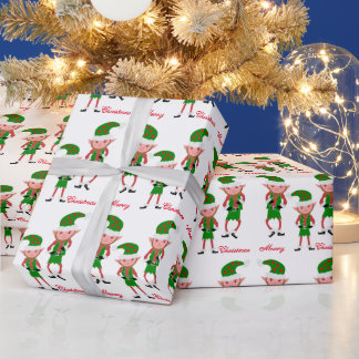 Elves Design Christmas Wrapping Paper