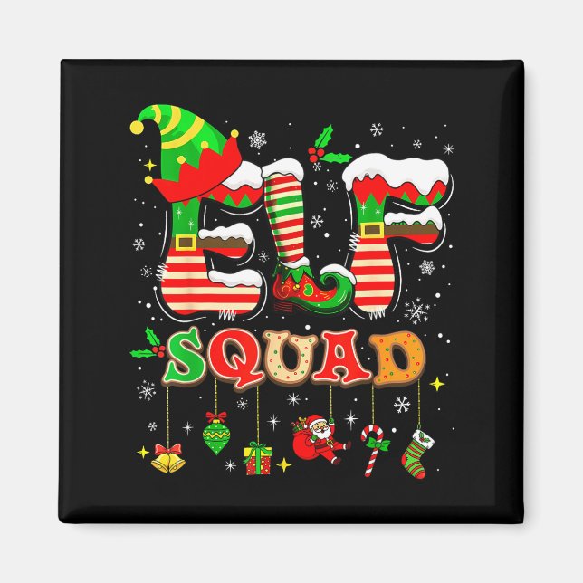 Elves Family Christmas Matching Pajamas Xmas Elf S Magnet (Front)
