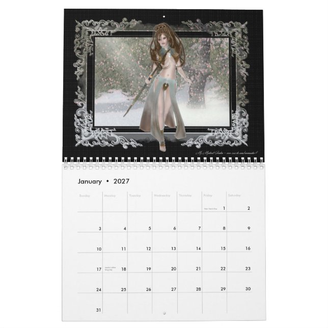 Elves Fantasy 2011 Calendar (Jan 2027)