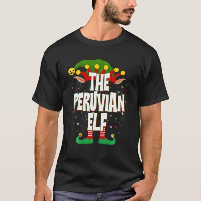 Elves Group The Peruvian Elf Christmas T-Shirt (Front)