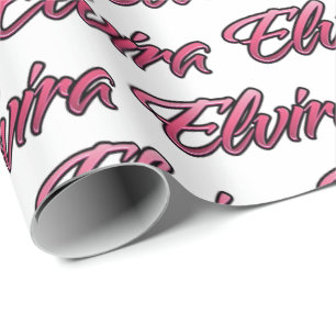 Elvira faded pink personalized gift paper