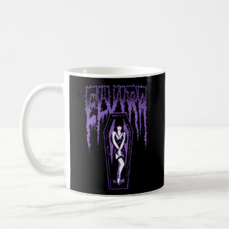 Elvira Mistress Of The Dark Name Purple Coffin Coffee Mug