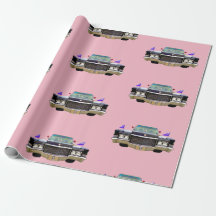 Elvira pink wrapping paper