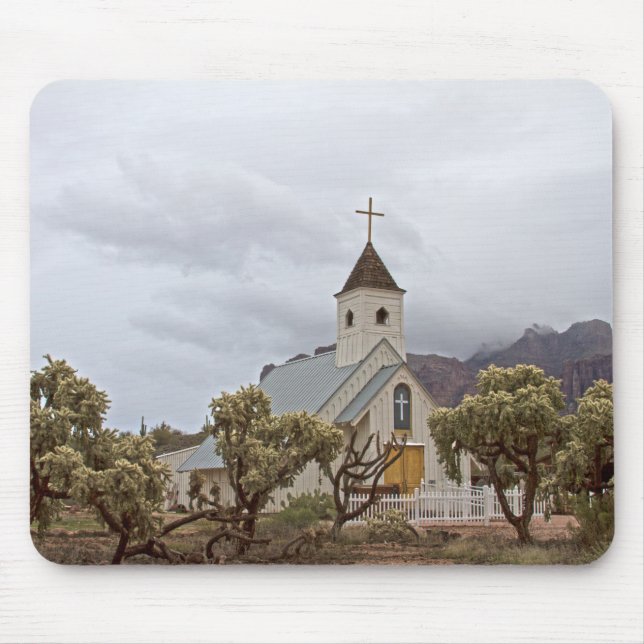 Elvis church at the Superstition mountains Mouse Pad (Front)