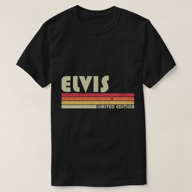 ELVIS Gift Name Personalised Funny Retro Vintage B T-Shirt (Design Front)