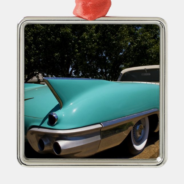 Elvis Presley's Green Cadillac Convertible in Metal Tree Decoration (Front)