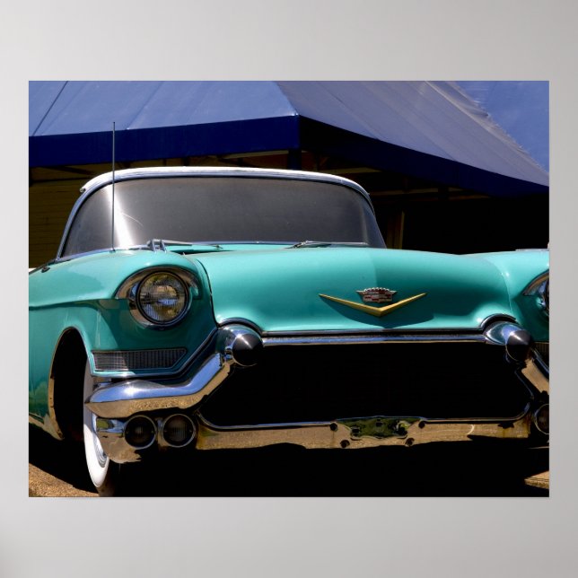 Elvis Presley's Green Cadillac Convertible in Poster (Front)