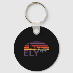 Ely Dog Sledding Minnesota Mushing Sleigh Skijorin Key Ring