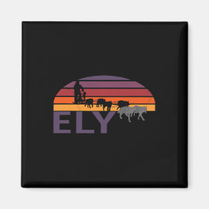 Ely Dog Sledding Minnesota Mushing Sleigh Skijorin Magnet