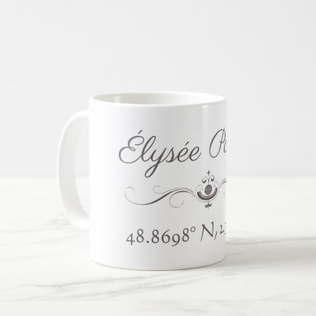 Élysée Palace Latitude  Longitude  Coffee Mug (Front Left)