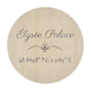 Élysée Palace Latitude Longitude Cutting Board