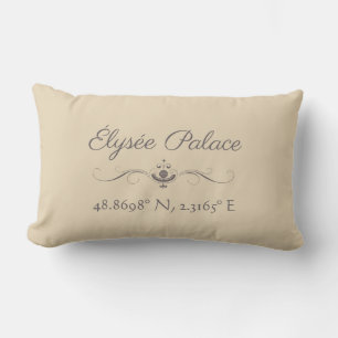 Élysée Palace Latitude  Longitude  Lumbar Cushion