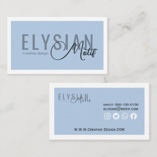 Elysian Motif Creative Business Card Business Card