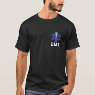 EM EMS Paramedic Thin White Line Two Sided EMT Gif T-Shirt