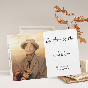 Em Memoria Spanish Funeral Photo Guest Book