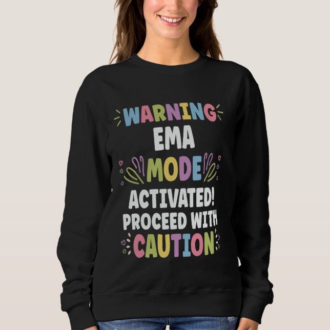 EMA Personalised Name Funny Cute Custom EMA Name Sweatshirt (Front)