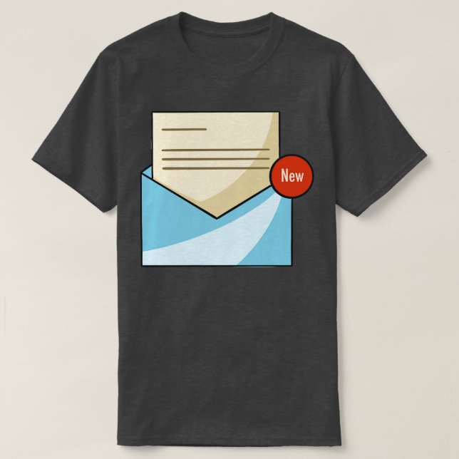 Email Notification New Emails T-Shirt (Design Front)