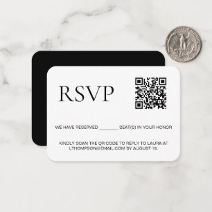 Email Response to event Custom QR code Card