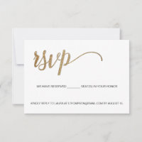 Email RSVP Custom QR Code reserved seats Gold