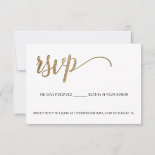 Email RSVP Custom QR Code reserved seats Gold