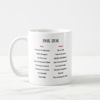Email Speak Translator Mug