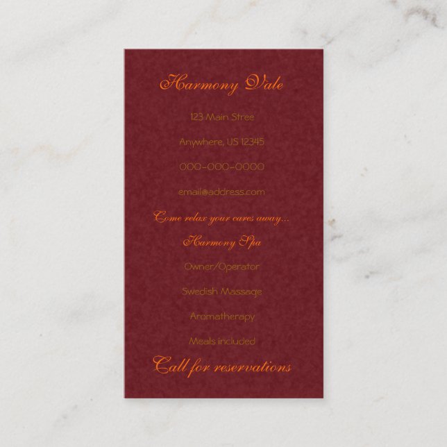 Emanations Abstract Art Business Card (Front)