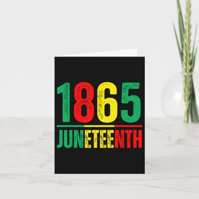 Emancipation Day Is Great With 1865 Juneteenth Fla Card (Front)