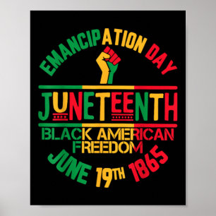 Emancipation Day Juneteenth Black American Freedom Poster