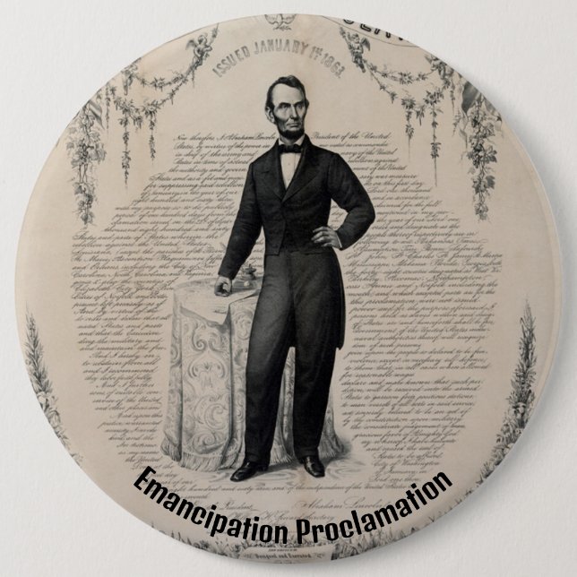Emancipation Proclamation 6 Cm Round Badge (Front)