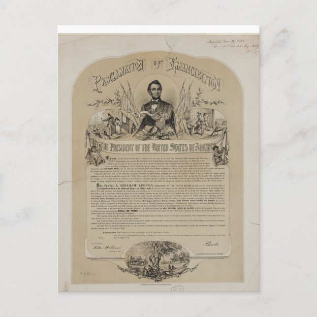 Emancipation Proclamation B B Russell & Co (1868) Postcard (Front)