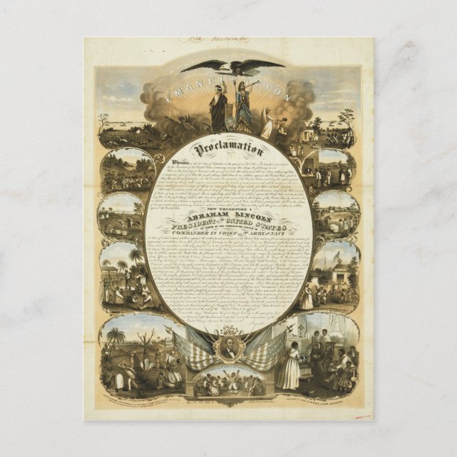 Emancipation Proclamation by L. Lipman Postcard (Front)