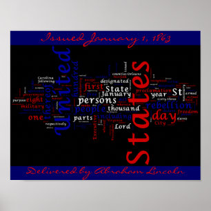 Emancipation Proclamation World Cloud Poster