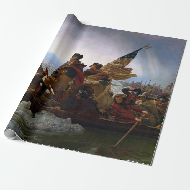 Emanuel Leutze Washington Crossing the Delaware Wrapping Paper (Unrolled)