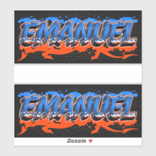Emanuel Vorname Name Graffiti Aufkleber Sticker