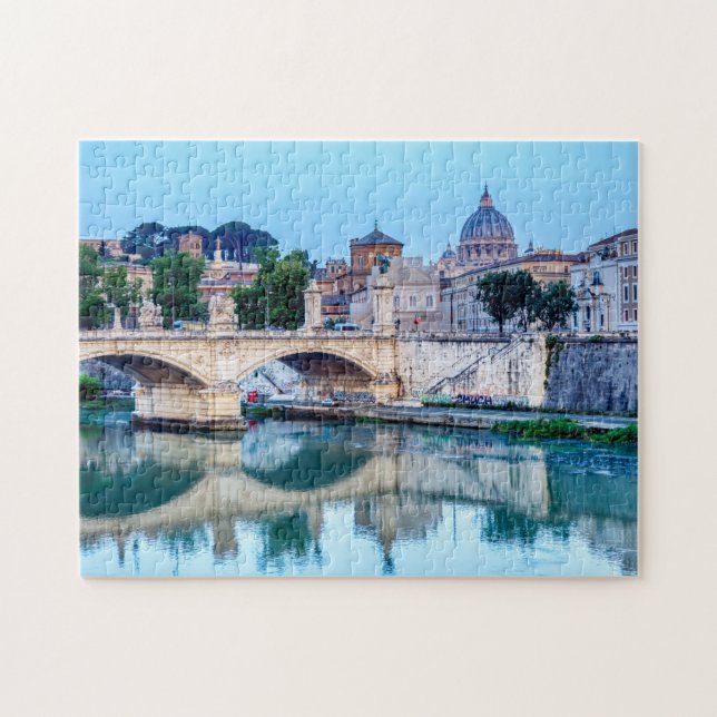 Emanuele II bridge and St. Peter's Basilica - Rome Jigsaw Puzzle (Horizontal)