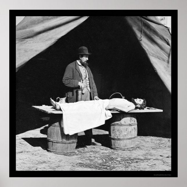 Embalming Surgeon at Work 1864 Poster (Front)