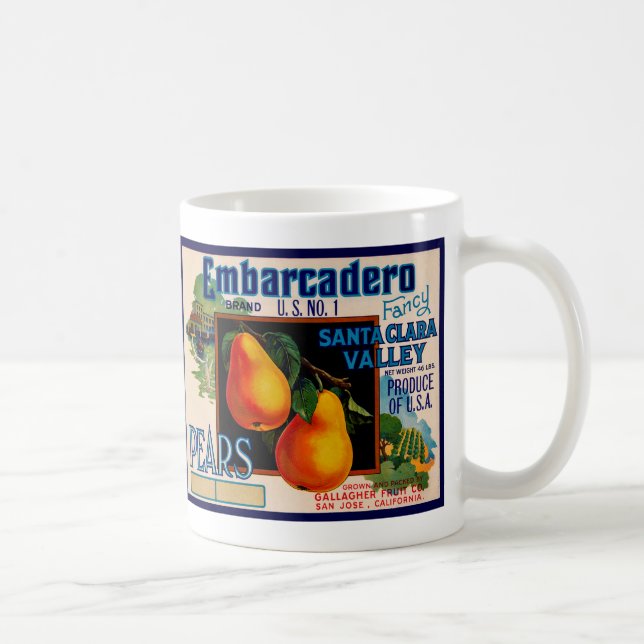 Embarcadero Fancy Santa Clara Pears Coffee Mug (Right)