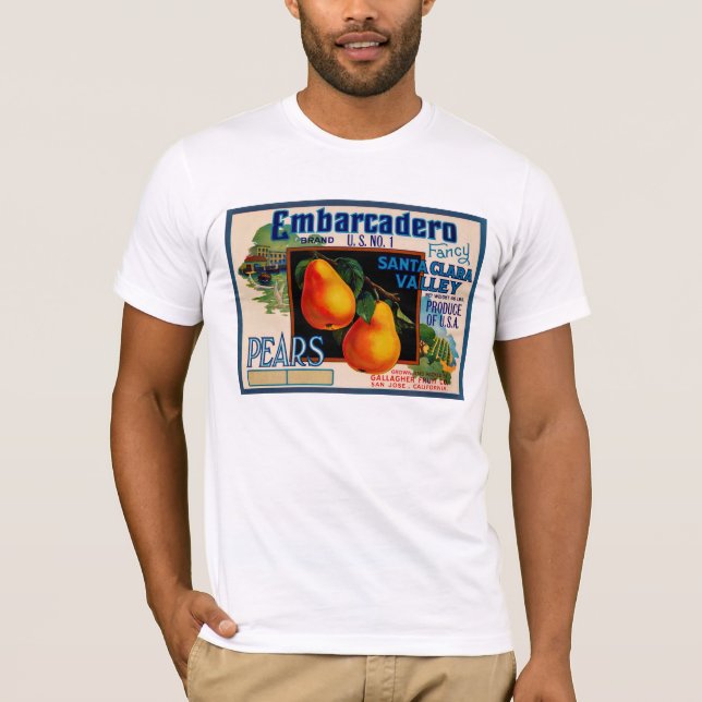 Embarcadero Fancy Santa Clara Pears T-Shirt (Front)